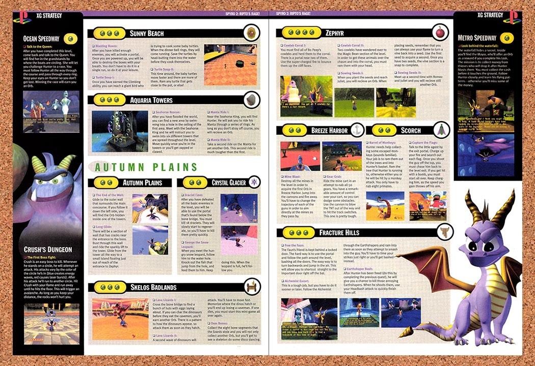 1999 Spyro Ripto\'s Rage Autumn Plains Original Advertisement / Retro Promo vr2 1999 Spyro Ripto\'s Rage Autumn Plains Original Advertisement / Retro Promo vr2
