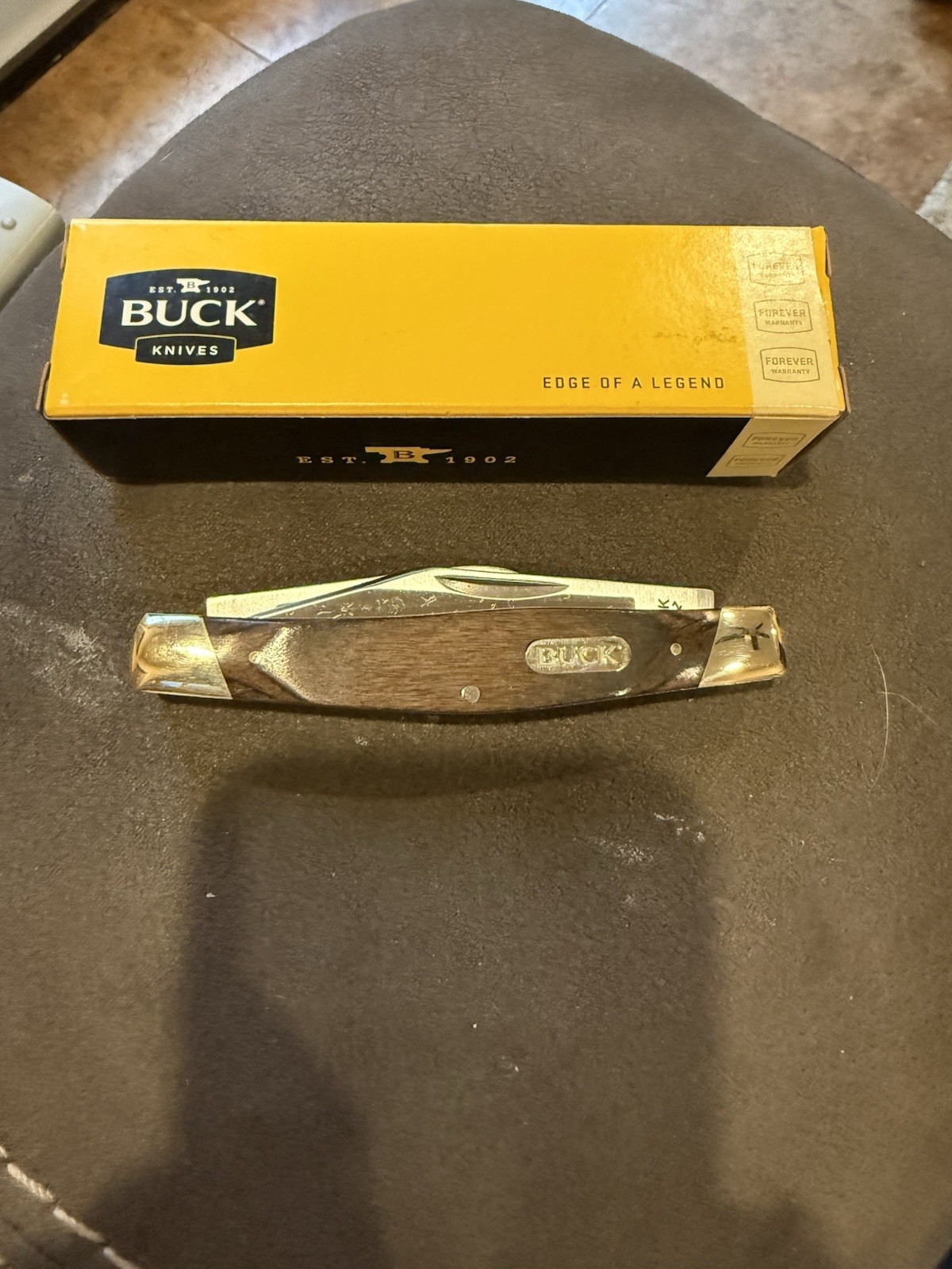 Buck 371 Stockman 3-Blade Pocketknife Wood Handle Stainless Slipjoint Buck 371 Stockman 3-Blade Pocketknife Wood Handle Stainless Slipjoint