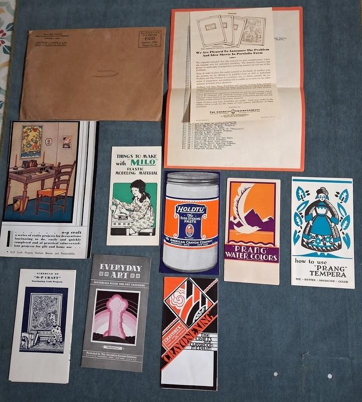1930s Lot American Crayon Company Art Inst. Booklet Pamphlet Supply & Catalog NM