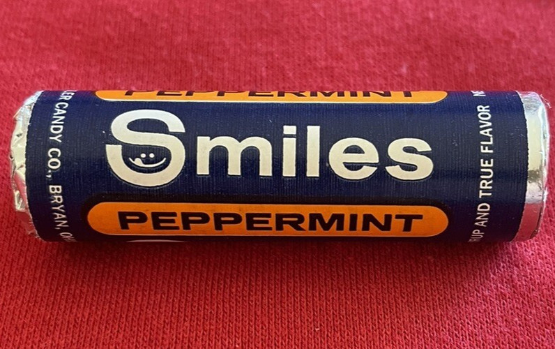 Vintage SMILES PEPPERMINT CANDY ROLL Spangler Candy Co. Unopened NOS Pre-Barcode