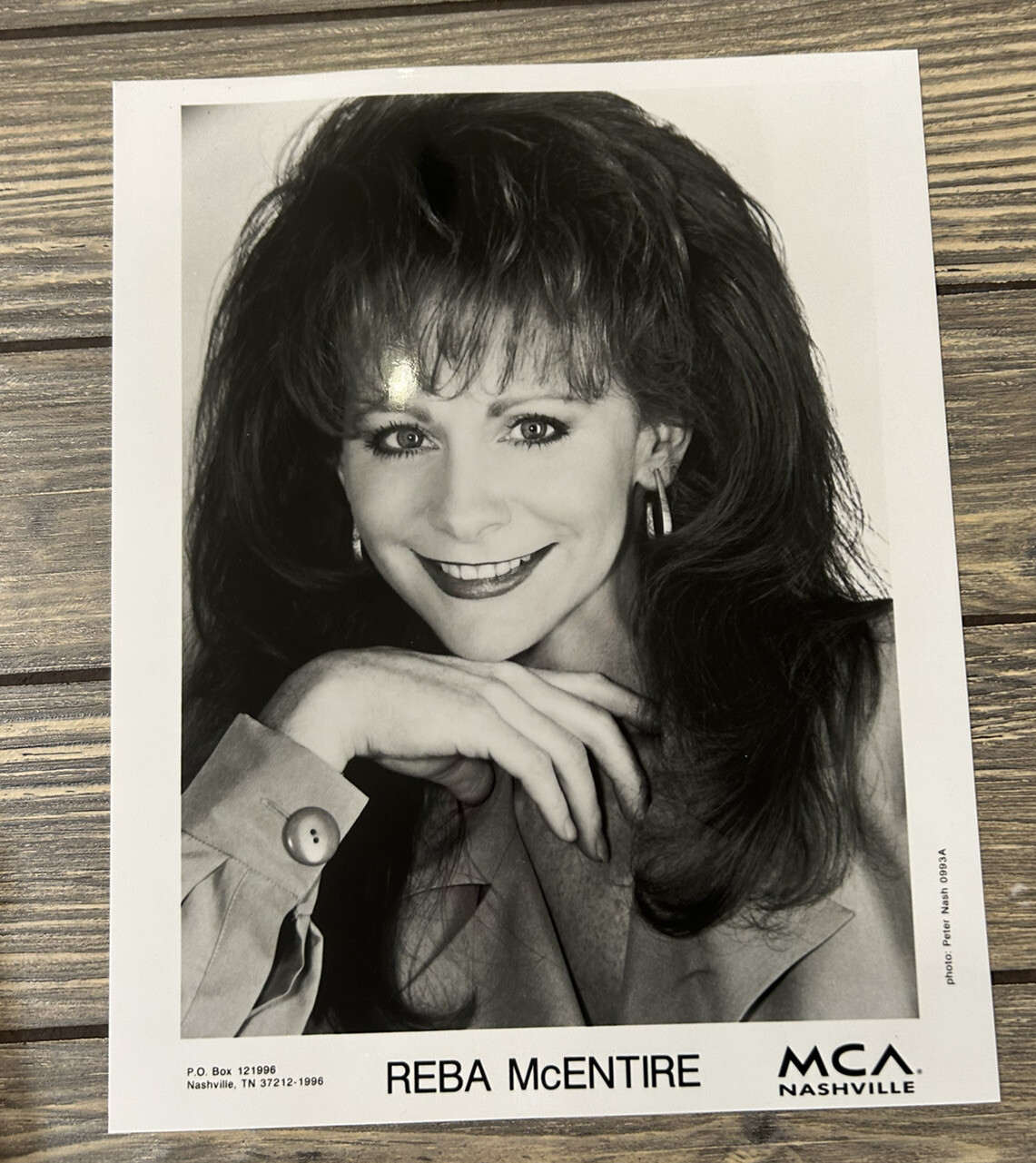 Vintage 1996 Reba Mcentire Press Release Photo 8x10 Black White MCA Nashville