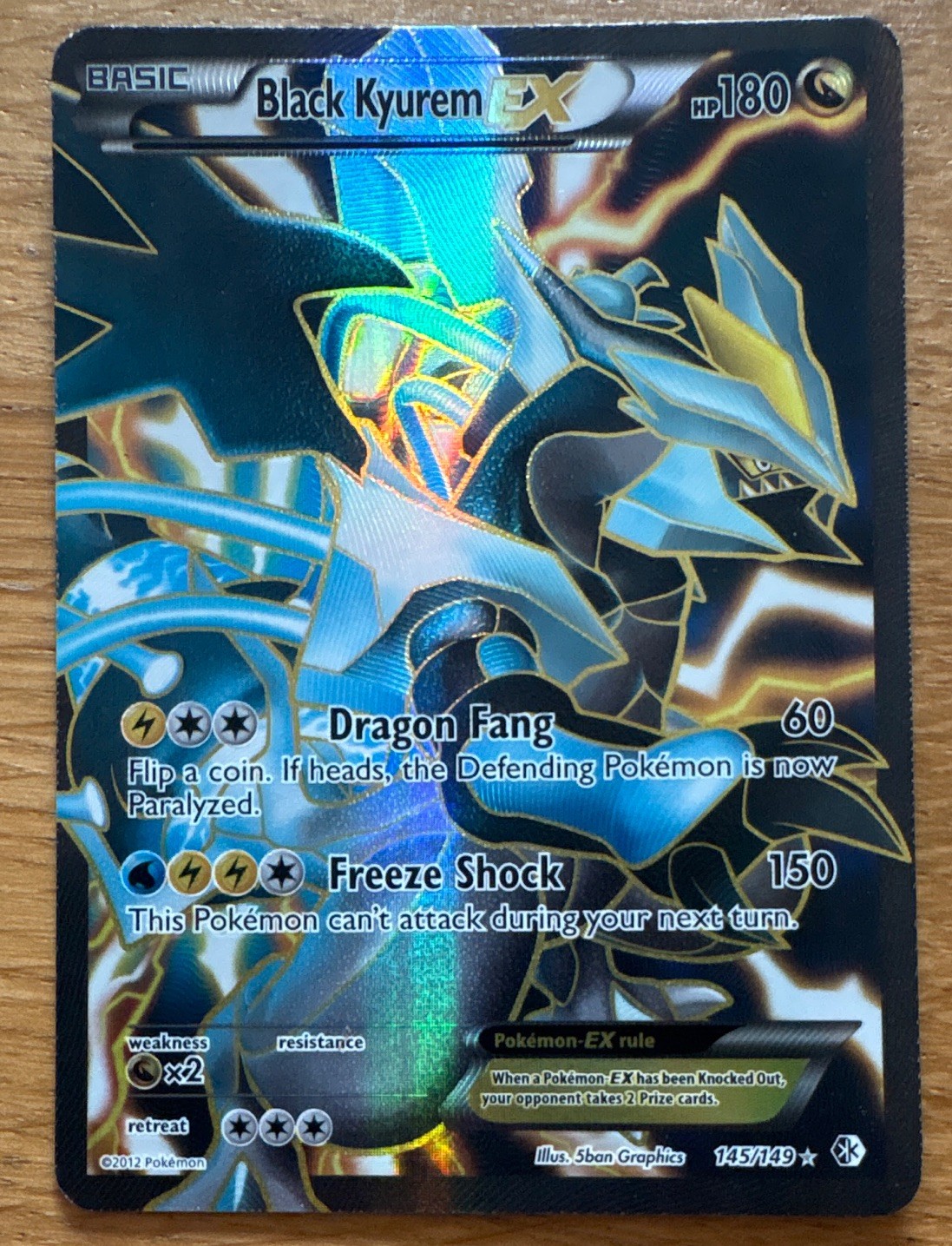Pokémon TCG Black Kyurem EX 145/149 Boundaries Crossed Ultra Rare Holo