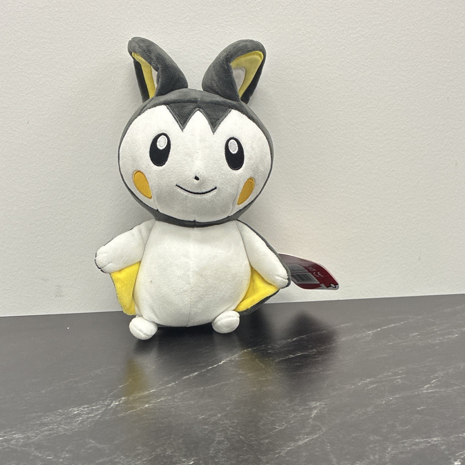 Pokémon Emolga Gray White Yellow Plush Stuffed Animal Character, With Tag