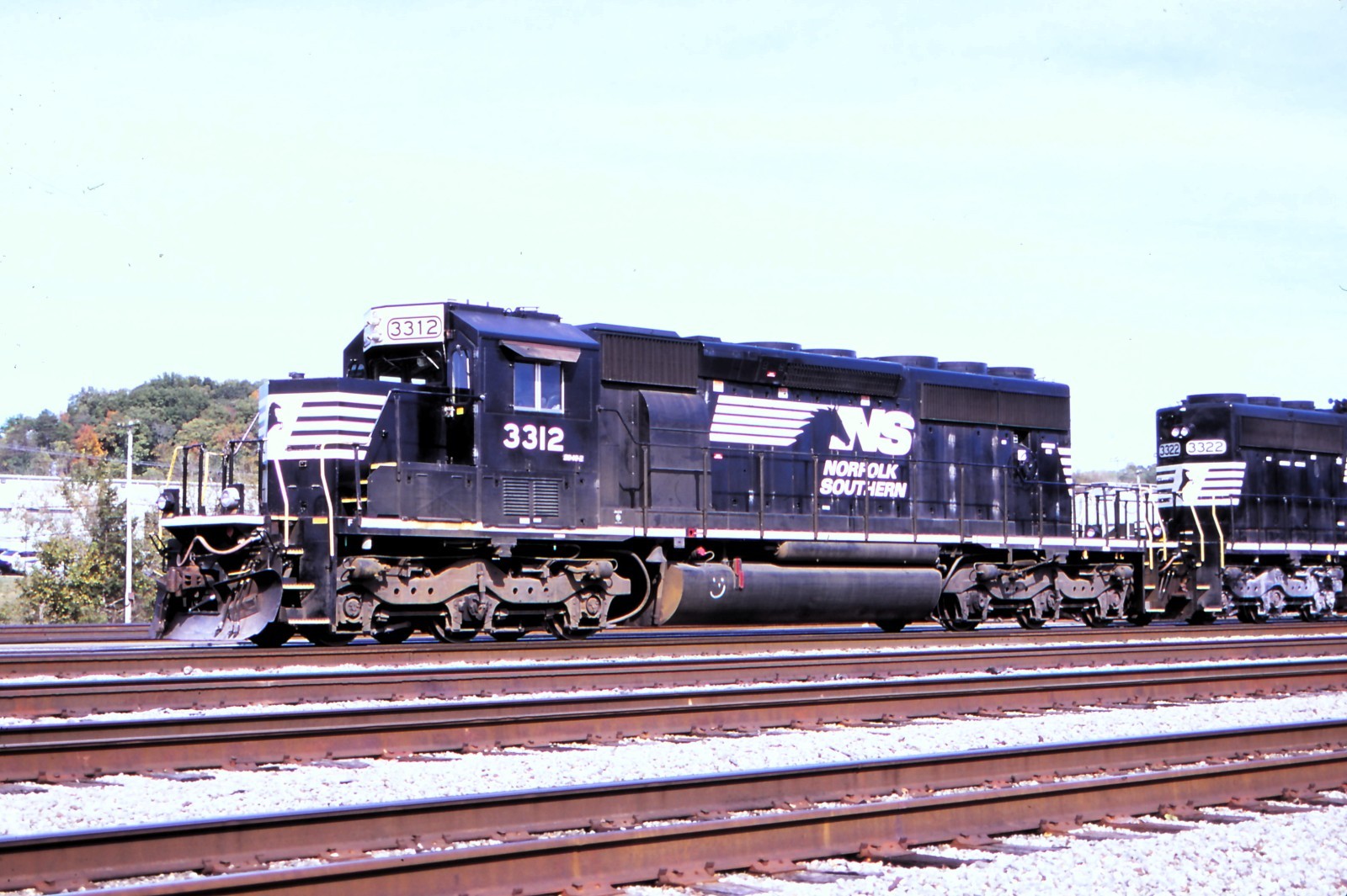 NORFOLK SOUTHERN (NS) SD40-2 3312 Original slide--Ex. Southern Railway (SOU)