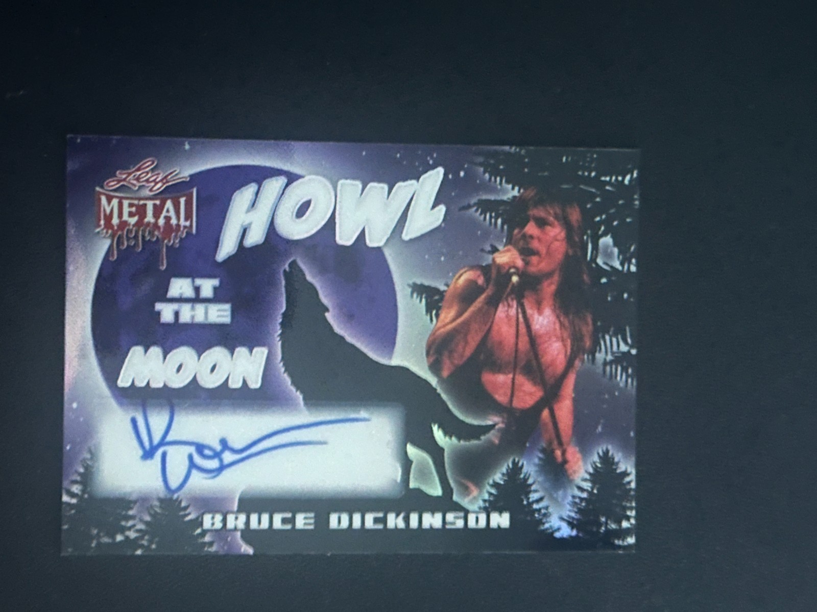 BRUCE DICKINSON 2026 LEAF METAL HALLOWEEN HOWL AT THE MOON AUTO /5 IRON MAIDEN