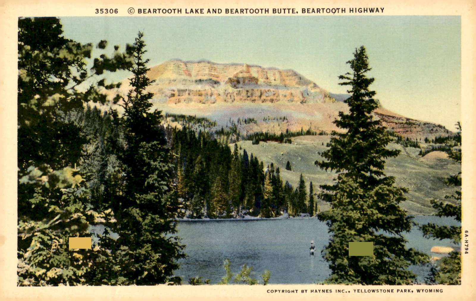 Beartooth Lake, Beartooth Butte, Beartooth Highway Postcard Postcard