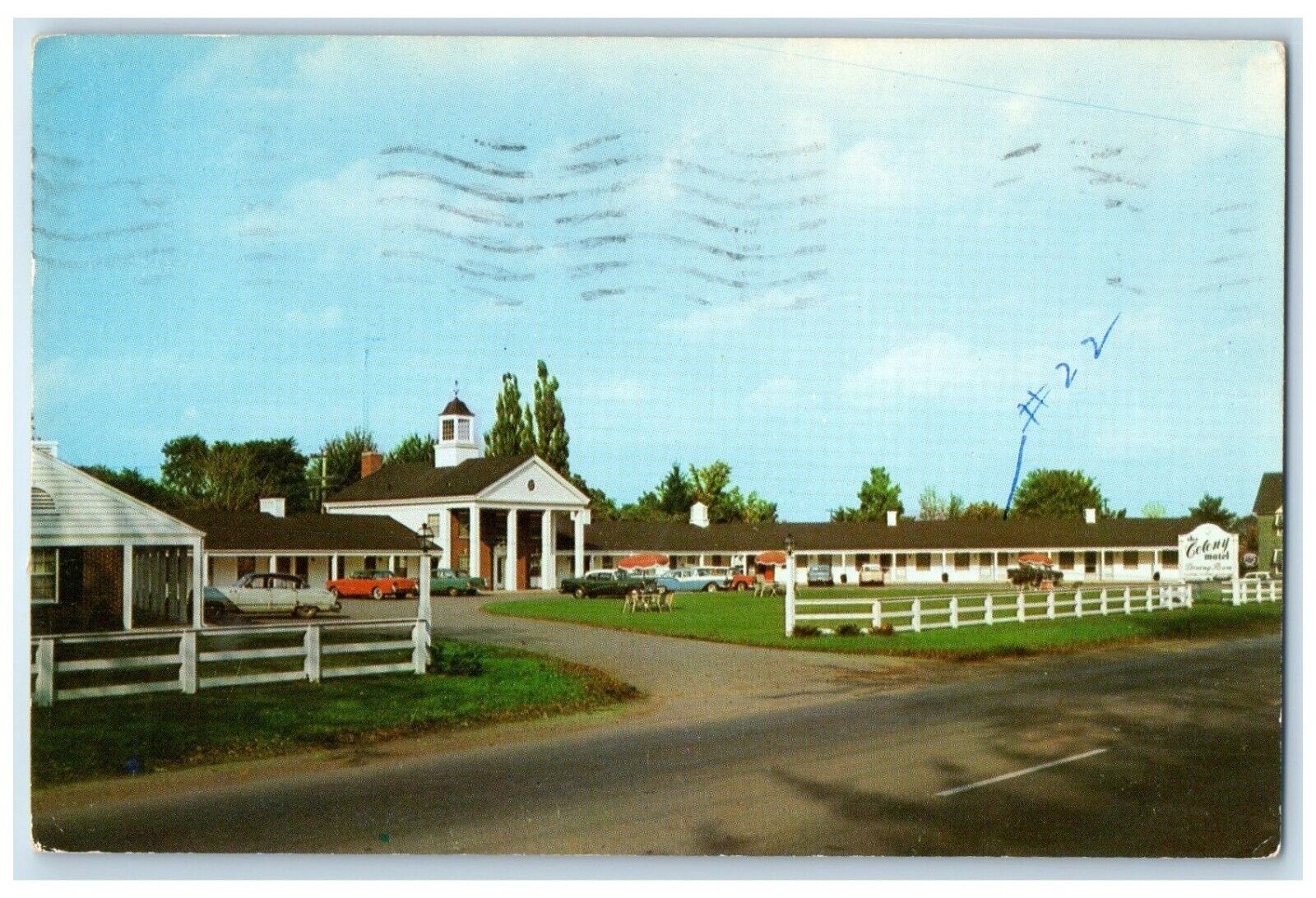 1961 Colony Motel Fairmount Avenue Exterior Jamestown New York Vintage Postcard