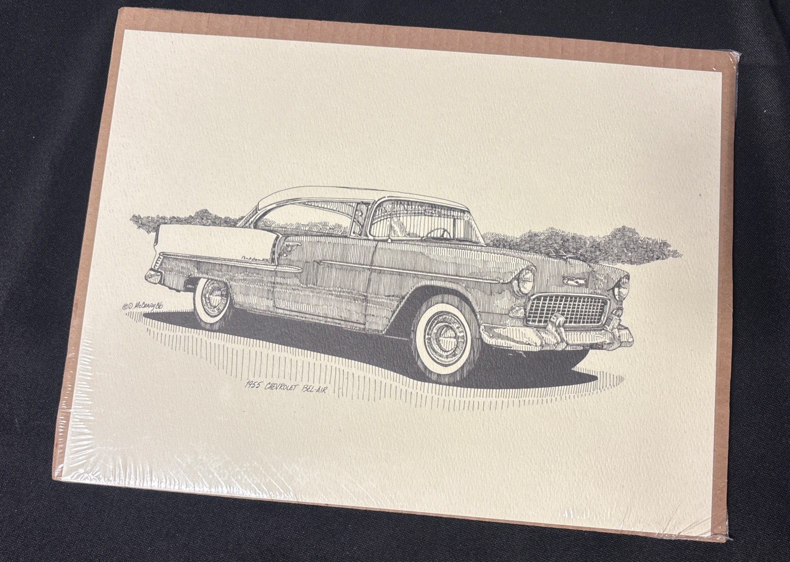 1955 Chevrolet Bel Air Car Illustration Print 86 Print 1955 Chevy  Cool Nice