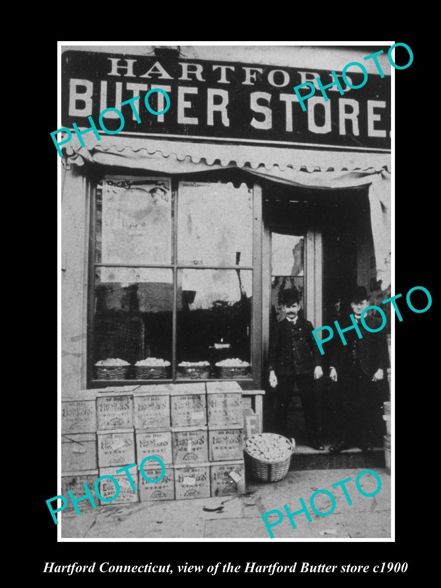 Hartford Connecticut The Hartford Butter Store 1900 Old Large Historic Photo