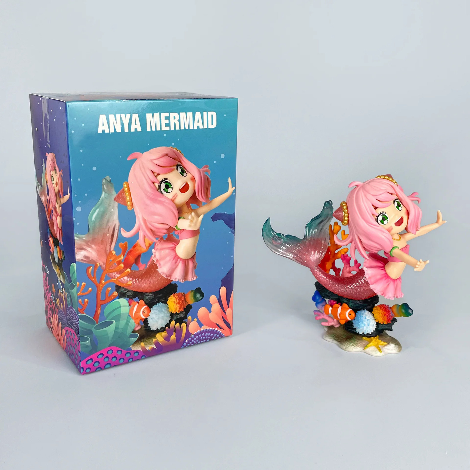 Cute Mermaid Anime Figure Collectible PVC Model Ornament Desktop Decoration Gift