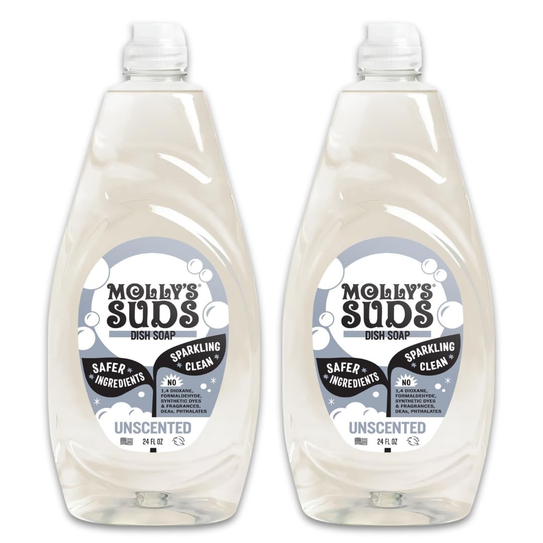 Molly\'s Suds Liquid Dish Soap Clean, Simple Ingredients Extra - 2 Pack