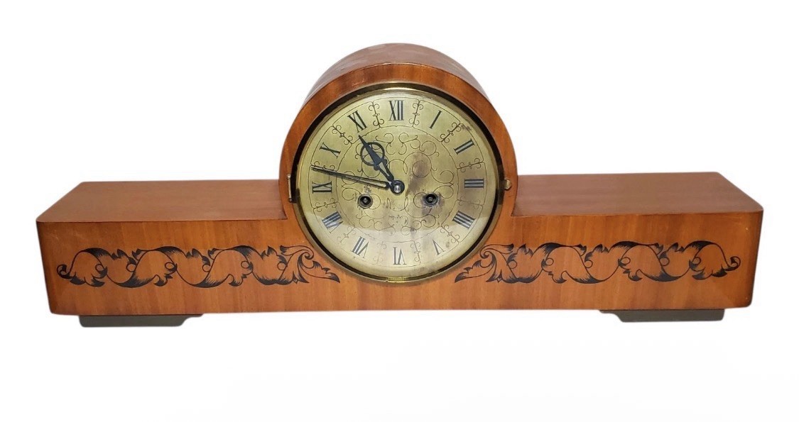 Vintage Extra Large Russian Table Clock Yantar/Jantar Orel Soviet Works Charms