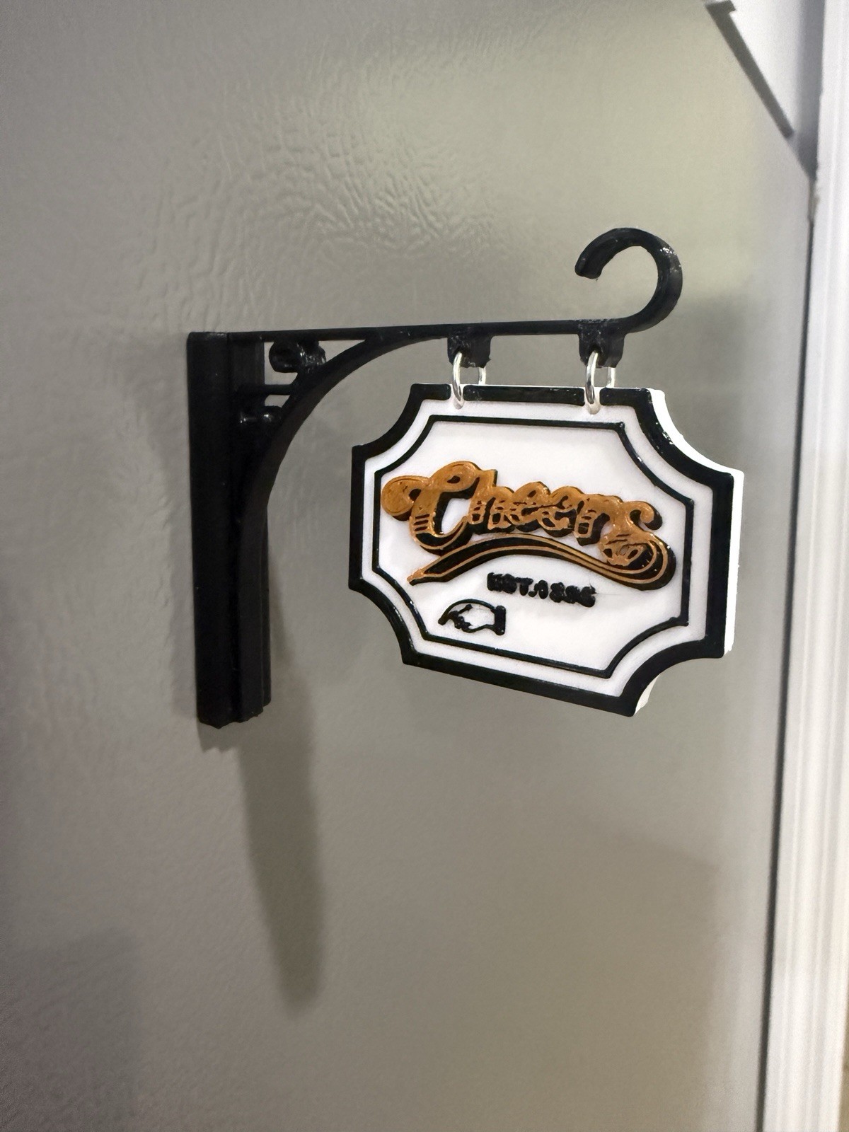 Cheers TV Show Sign Refrigerator Magnet 3D Printed Bar Sign Decor