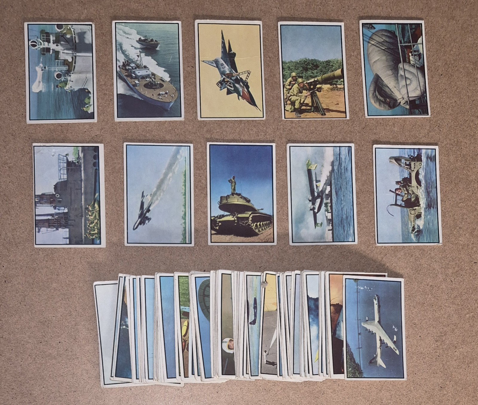 1954 Bowman Power For Peace US Military Armed Forces Vintage 96 Cards VG Set