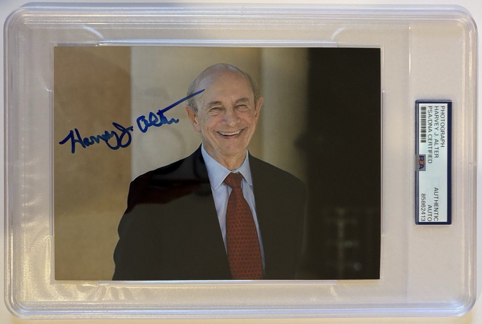 Harvey J. Alter Autographed/Signed 5x7 Photo PSA Encap 2020 Nobel Prize