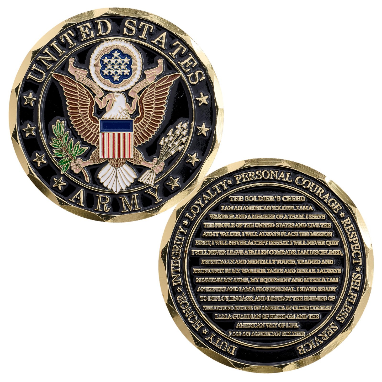 Army Soldier\'s Creed Challenge Coin - Veteran Gifts, Military Collectible, Uniqu Army Soldier\'s Creed Challenge Coin - Veteran Gifts, Military Collectible, Uniqu