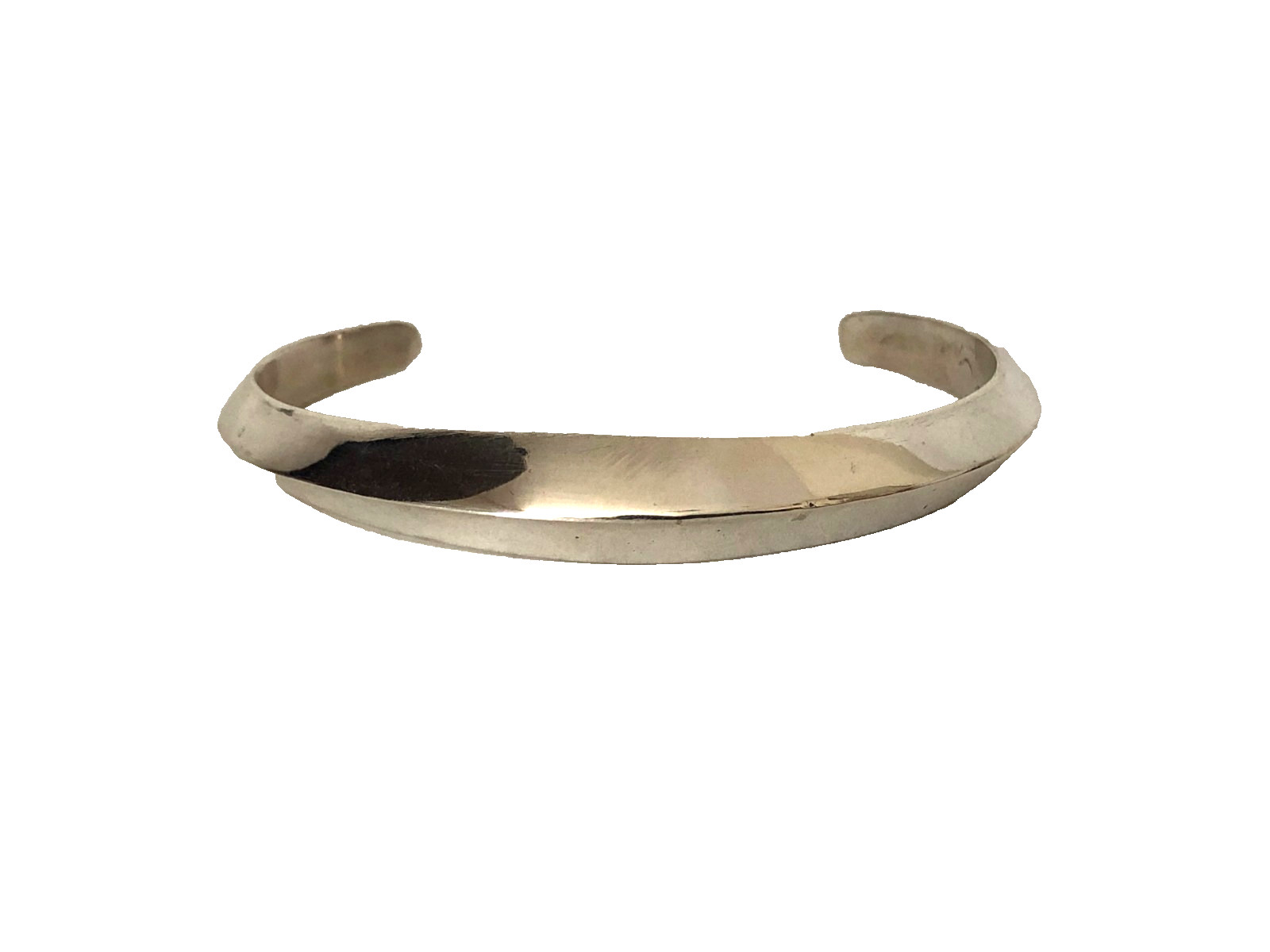 Navajo Ridged Carinated Cuff 925 Sterling Silver Bracelet Native American