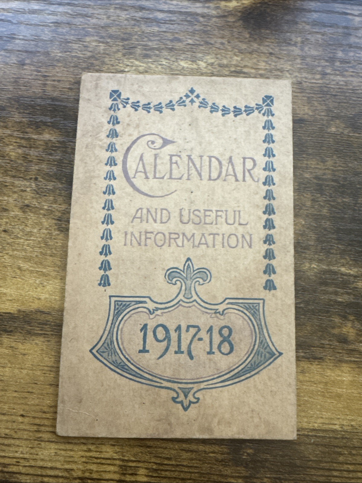 Vintage 1917-1918 Emerson's Bromo Seltzer Calendar Notepad Notebook Useful Info