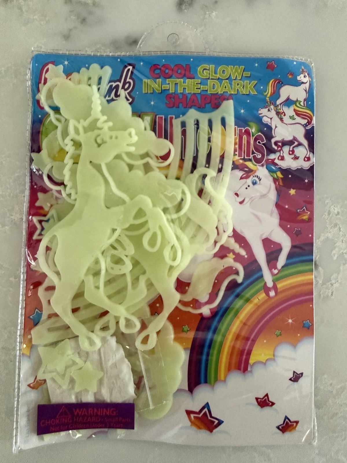 Vintage Lisa Frank Cool Glow in the Dark Unicorn Markie Fantasy Shapes