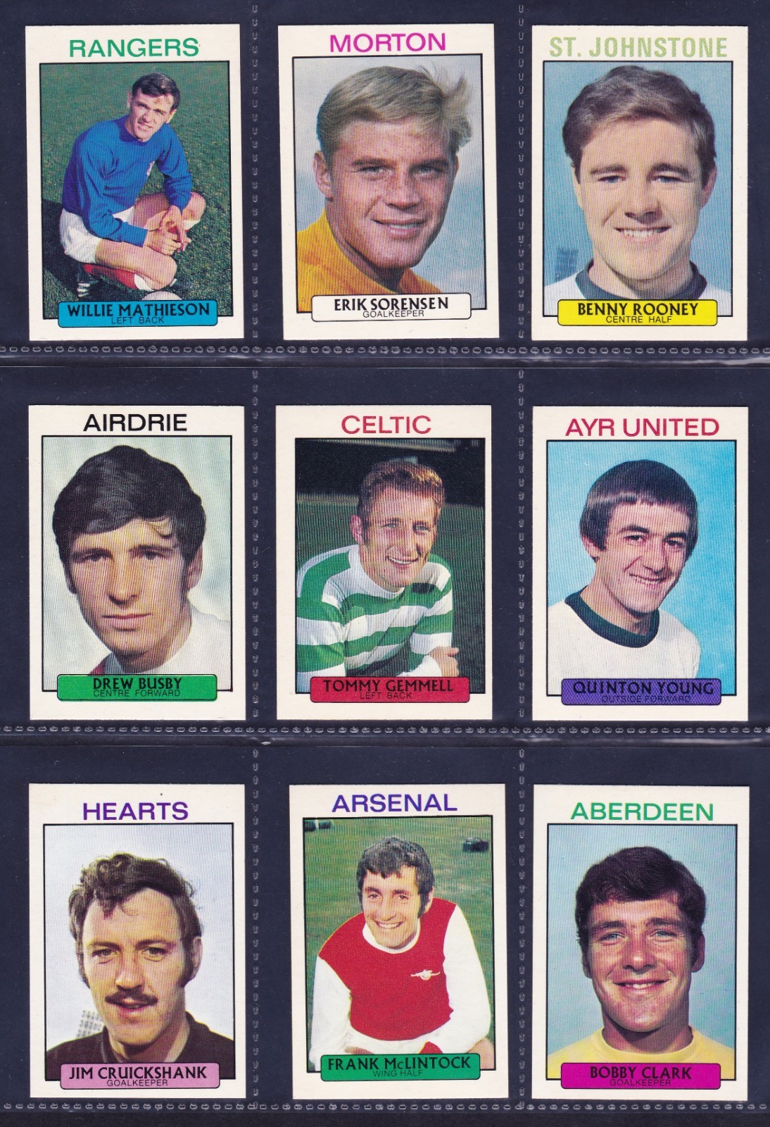 A&BC FOOTBALLERS (DID YOU KNOW SCOTTISH 1-73 Purple) 1971 Near Set 72/73 Nr Mint