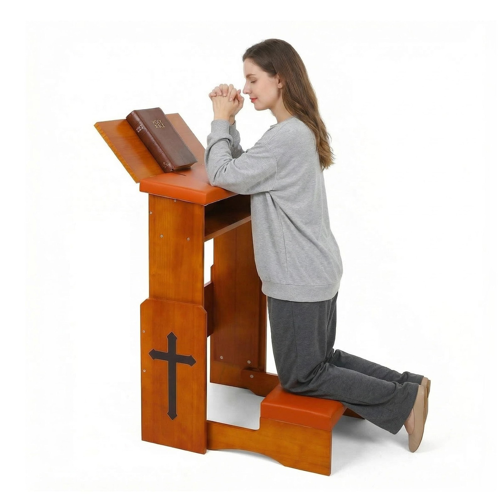 Fanwer Folding Prayer Bench for Home Use - Adjustable Wooden Kneeler for Pray... Fanwer Folding Prayer Bench for Home Use - Adjustable Wooden Kneeler for Pray...