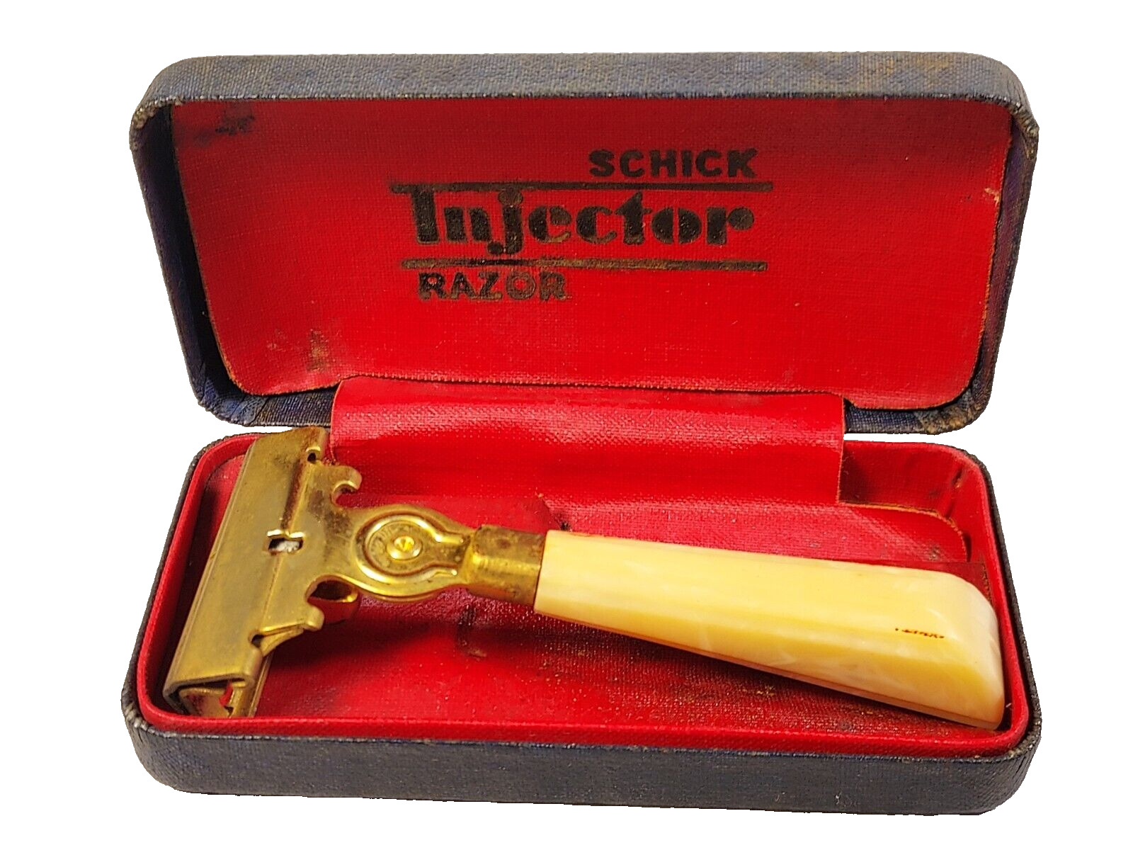 Vintage Schick Injector Eversharp Razor Schick Gold Tone Safety Razor in Case