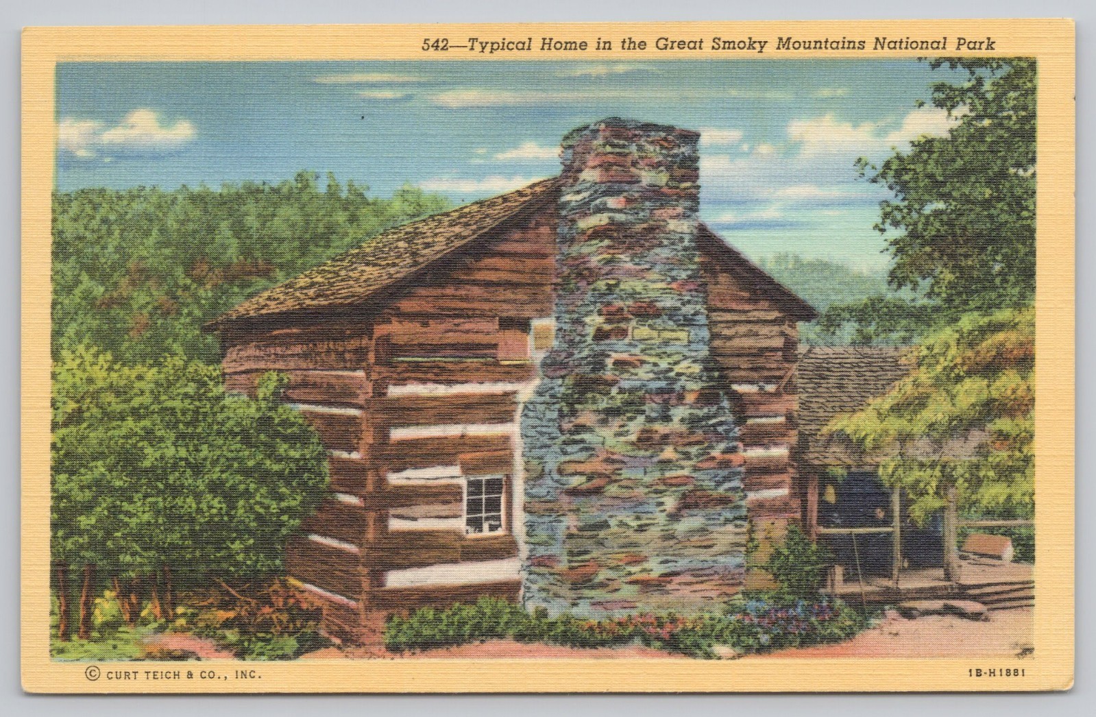 Postcard Typical Home \
