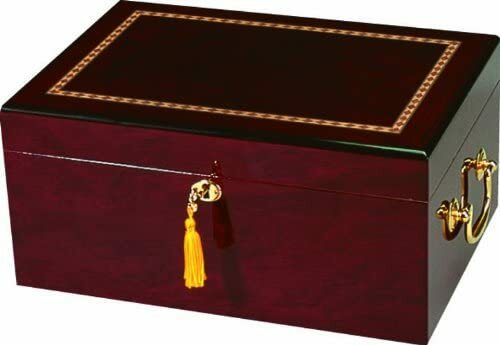 Humidor Supreme Alhambra Large Cigar Humidor Wood Box, Maple - 100 Cigar Storage Humidor Supreme Alhambra Large Cigar Humidor Wood Box, Maple - 100 Cigar Storage