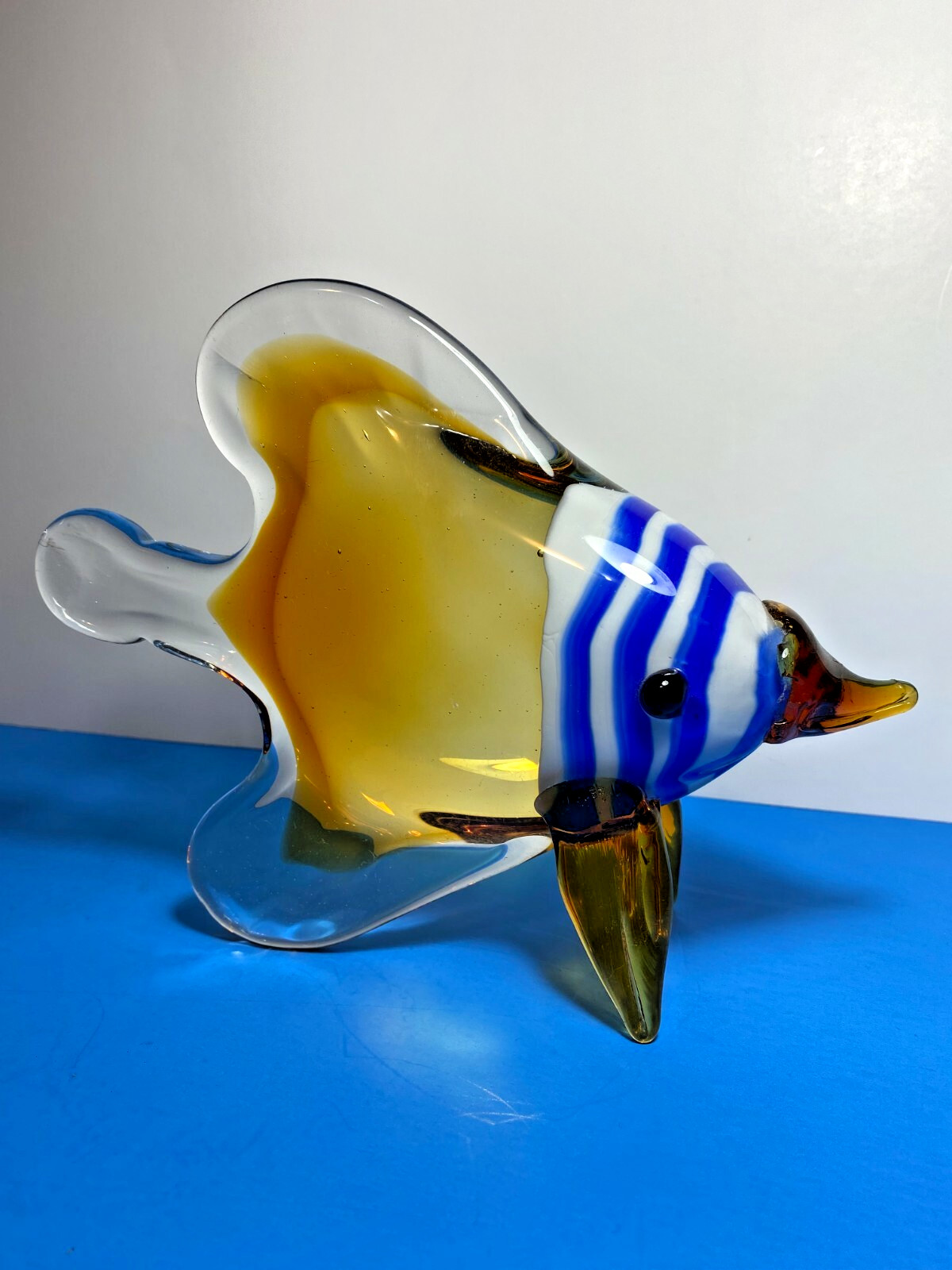 Art Glass Hand Blown Tropical Fish Multi Color Art Glass Hand Blown Tropical Fish Multi Color