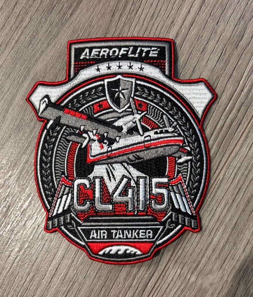 Canadair CL-415 Super Scooper Firefighting Airplane (Air Tanker) AeroFlite Patch