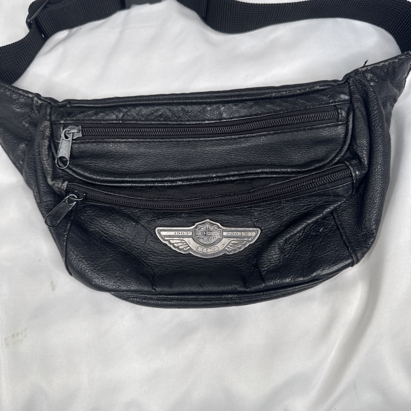 NWT Harley-Davidson 100th Anniversary Leather Belt Bag Fanny Pack 2003 97684-03V