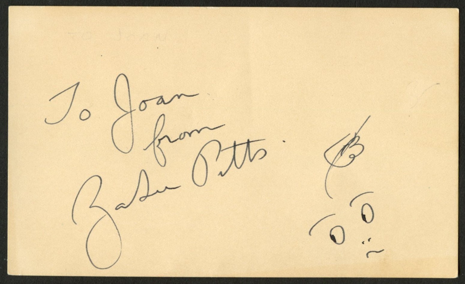 ZaSu Pitts d1963 signed autograph auto 3x5 cut w/ Sketch Actress in Greed C600 ZaSu Pitts d1963 signed autograph auto 3x5 cut w/ Sketch Actress in Greed C600