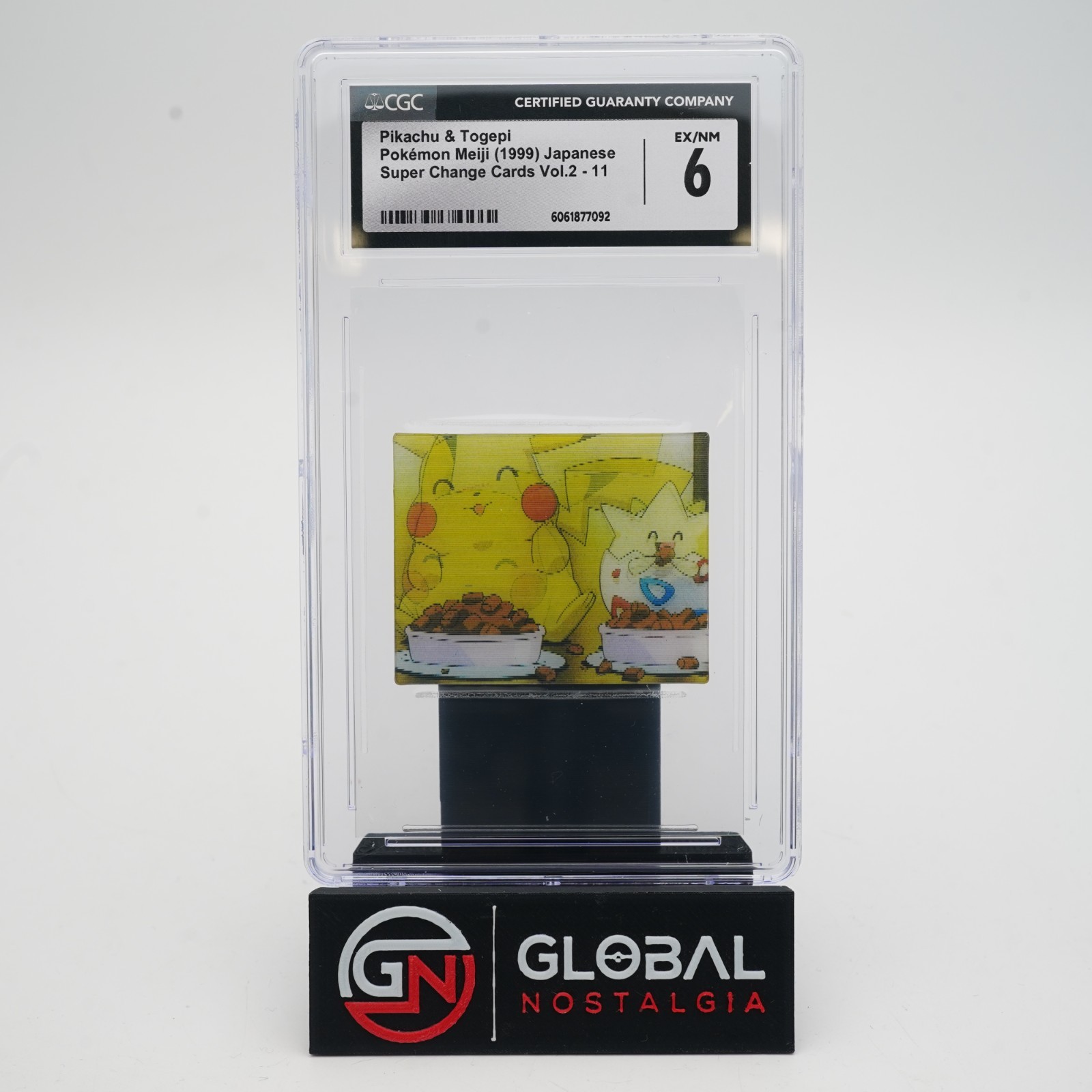 Pikachu Togepi #11 Meiji Super Change Cards Lenticular 1999 Pokemon POP 2 CGC 6