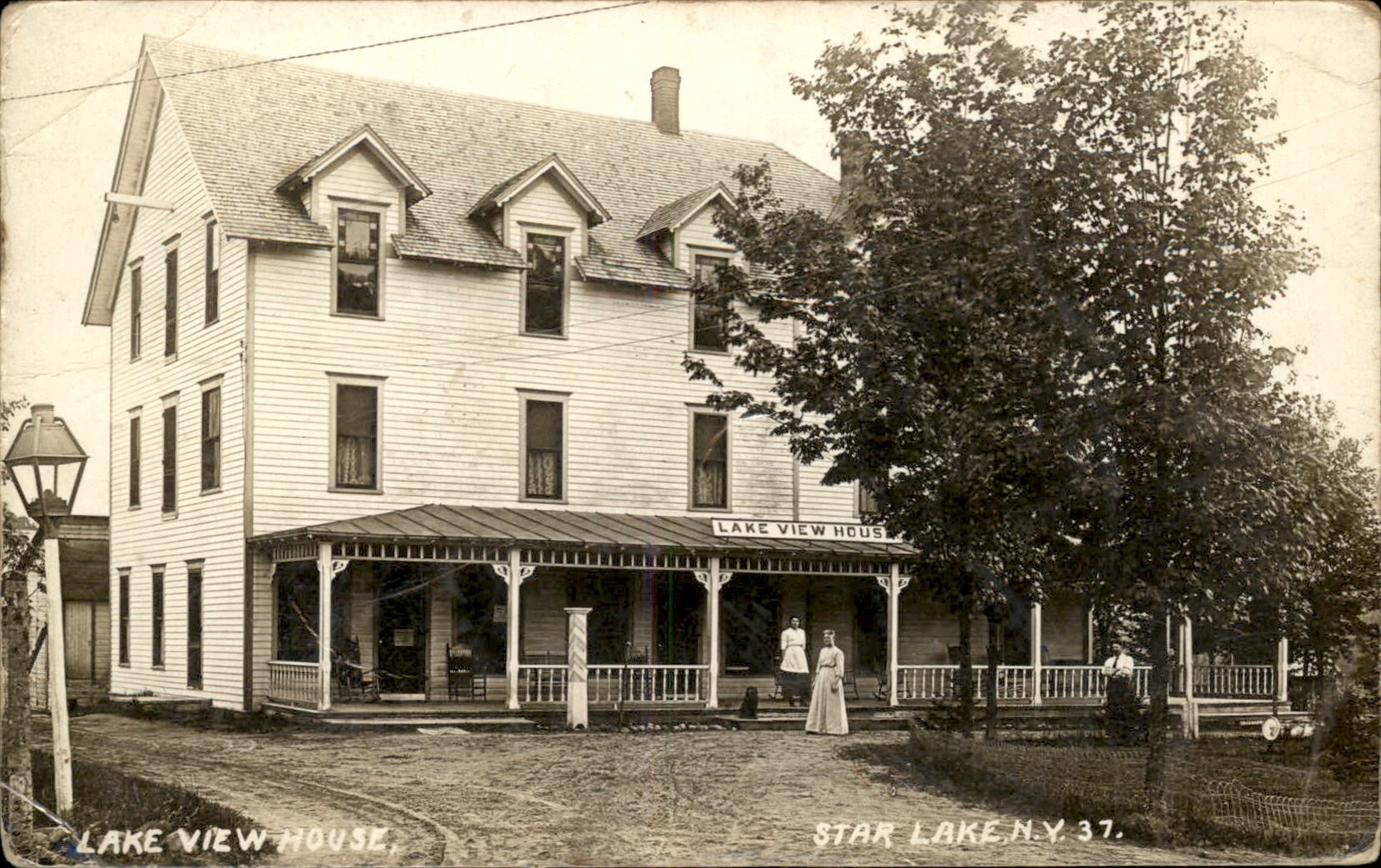 Star Lake New York NY Lake View House c1910s Real Photo Vintage Postcard bhn
