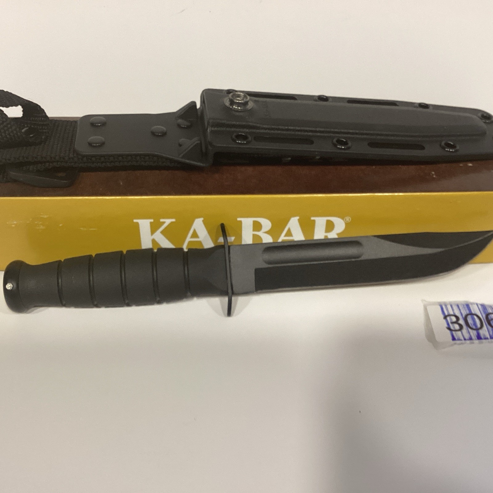 KA-BAR 1258 5.25in 1095 Short Tactical Black Fighting Knife Hard Sheath USA