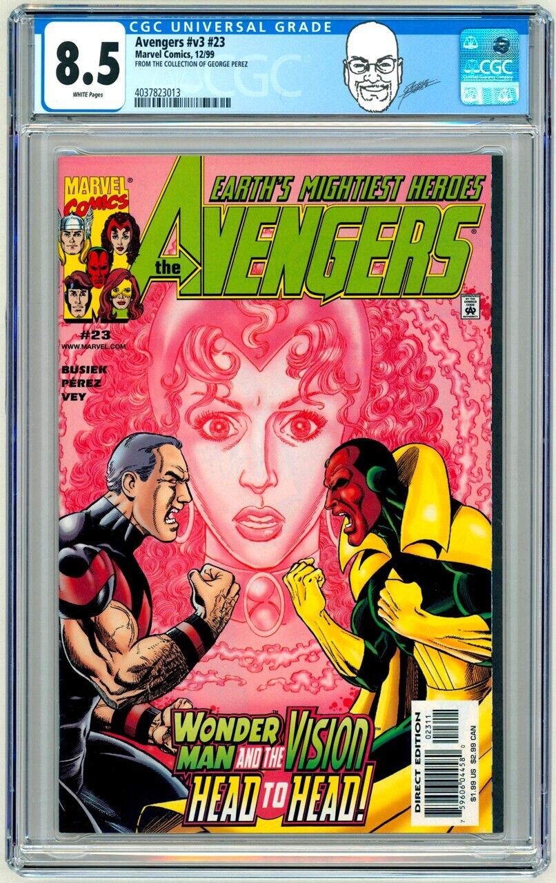 George Perez Pedigree Copy CGC 8.5 Avengers #438 / #23 Cover Art ~ Scarlet Witch