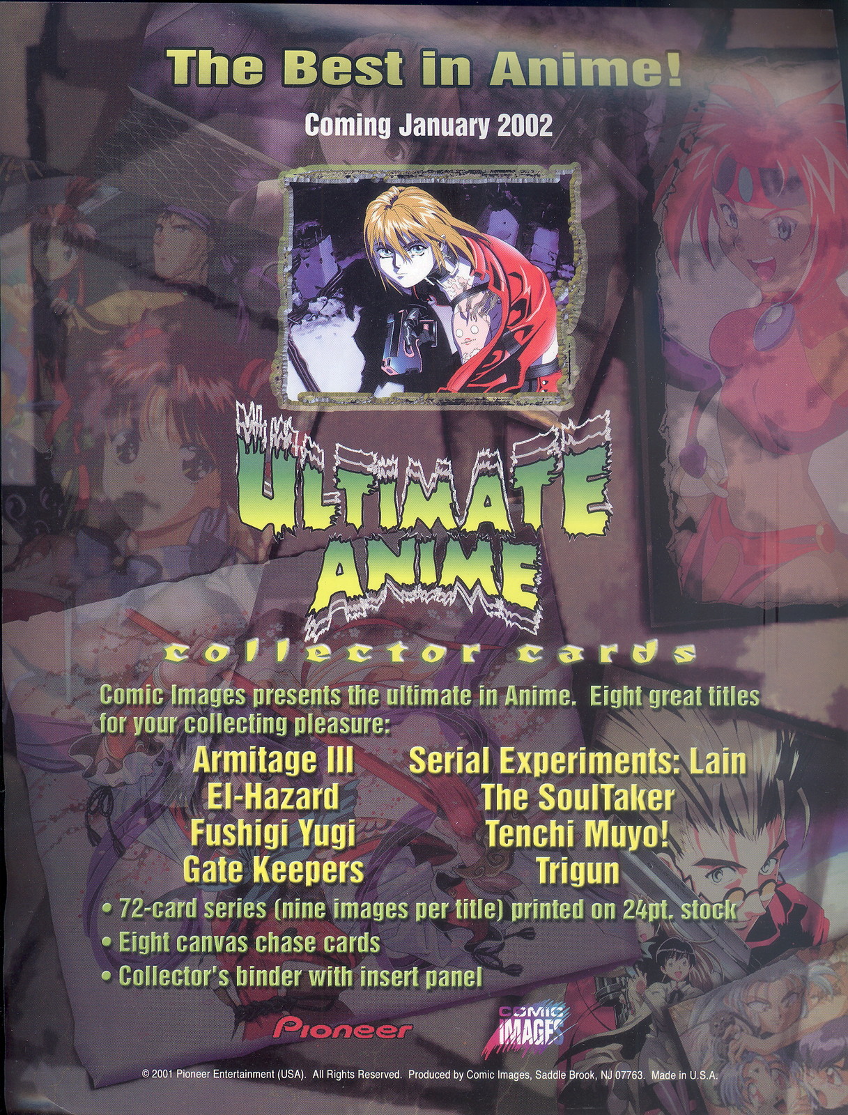 ULTIMATE ANIME 2002 COMIC IMAGES PROMO PROMOTIONAL SALE SELL SHEET MC
