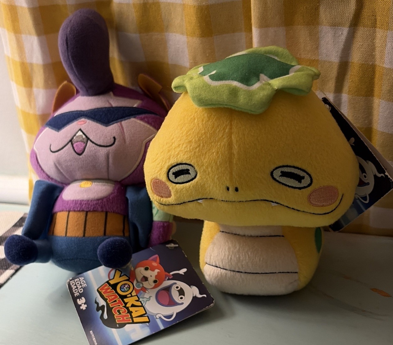 Yo-kai Watch plush Noko and Baddinyan with tags