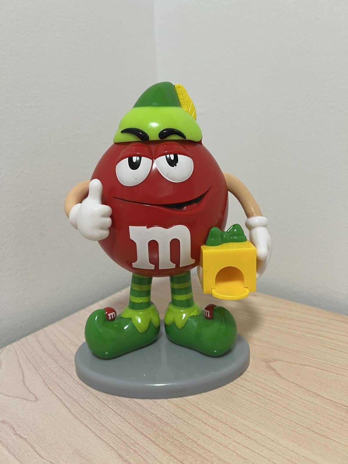M&M\'s Red As Santa\'s Lil\' Elf Christmas Candy Dispenser Limited Edition