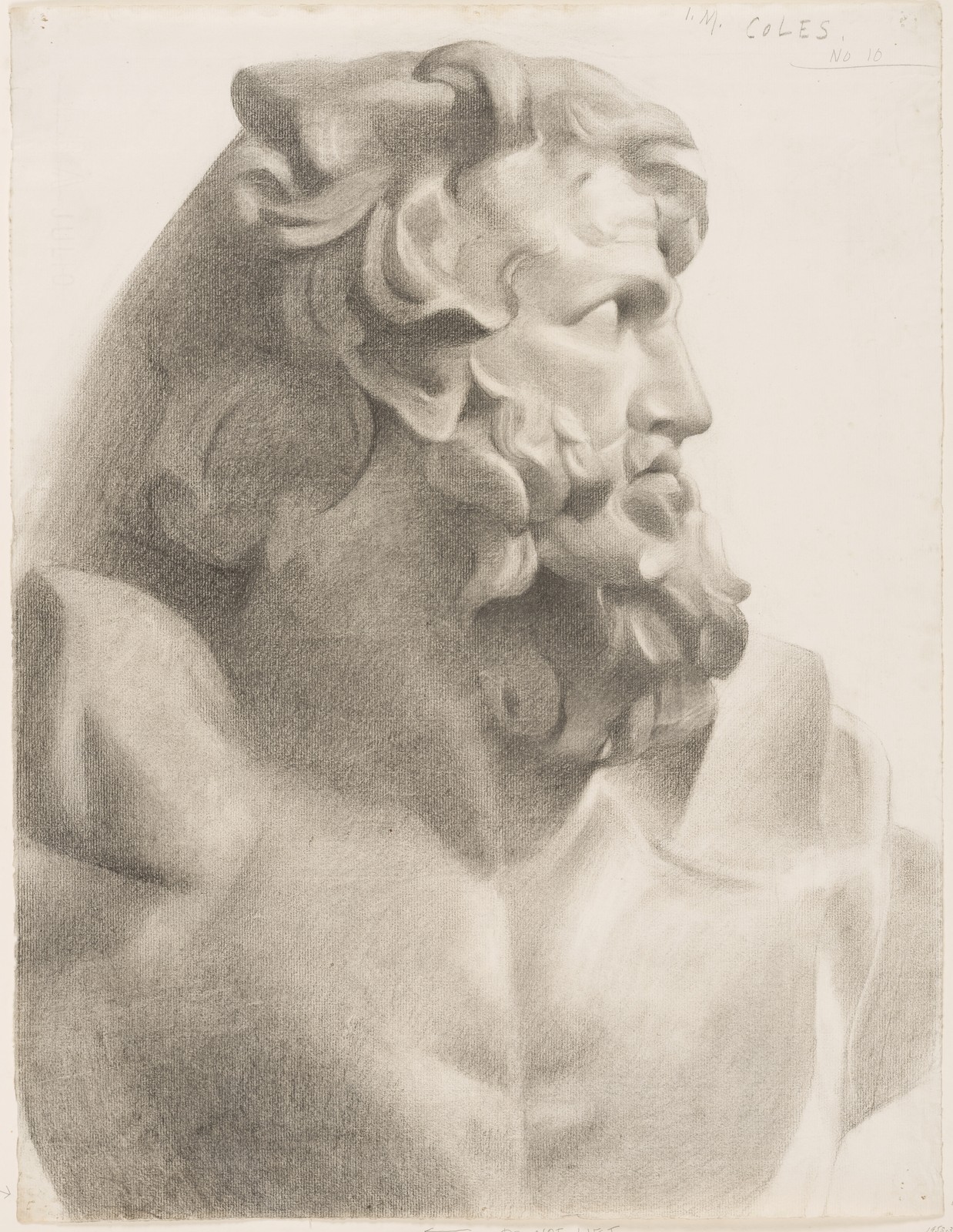 Izabel M. Coles Laocoon Head Vintage 1910s Art Photo Reprint Wall Art