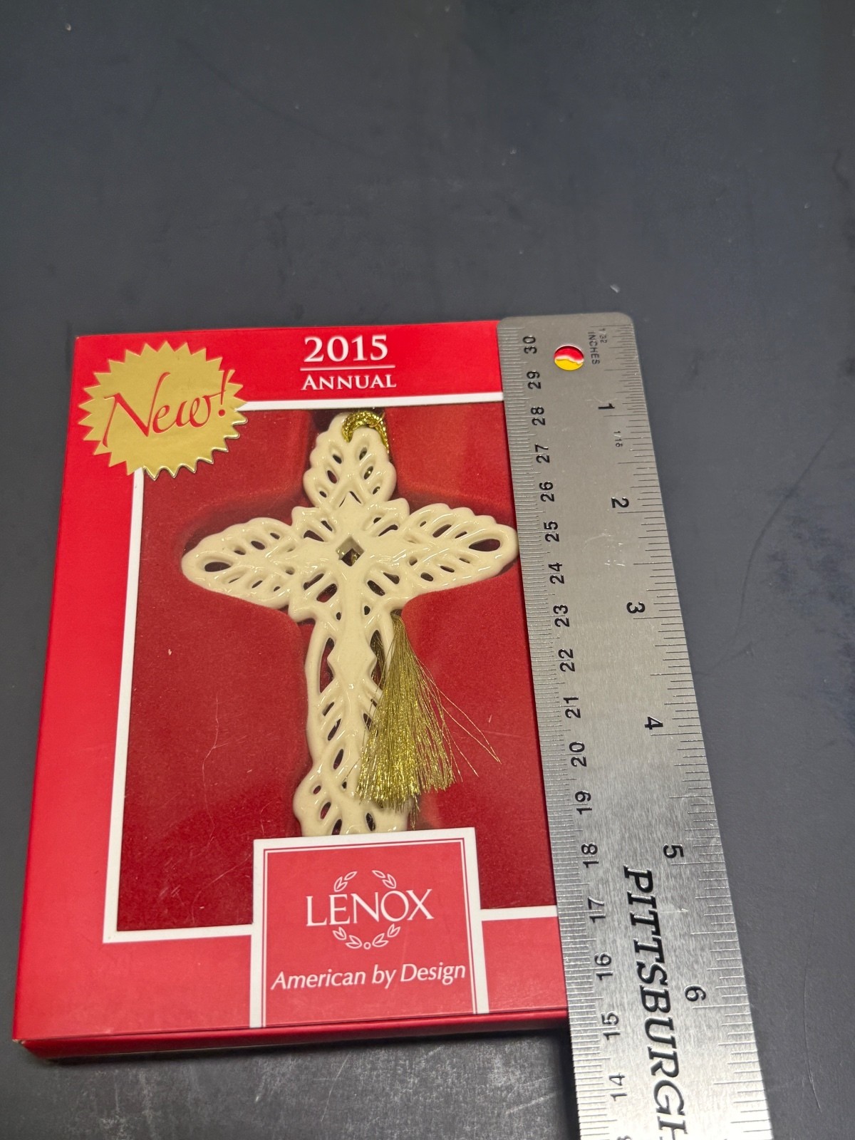 Lenox 2015 Annual cross ornament Lenox 2015 Annual cross ornament