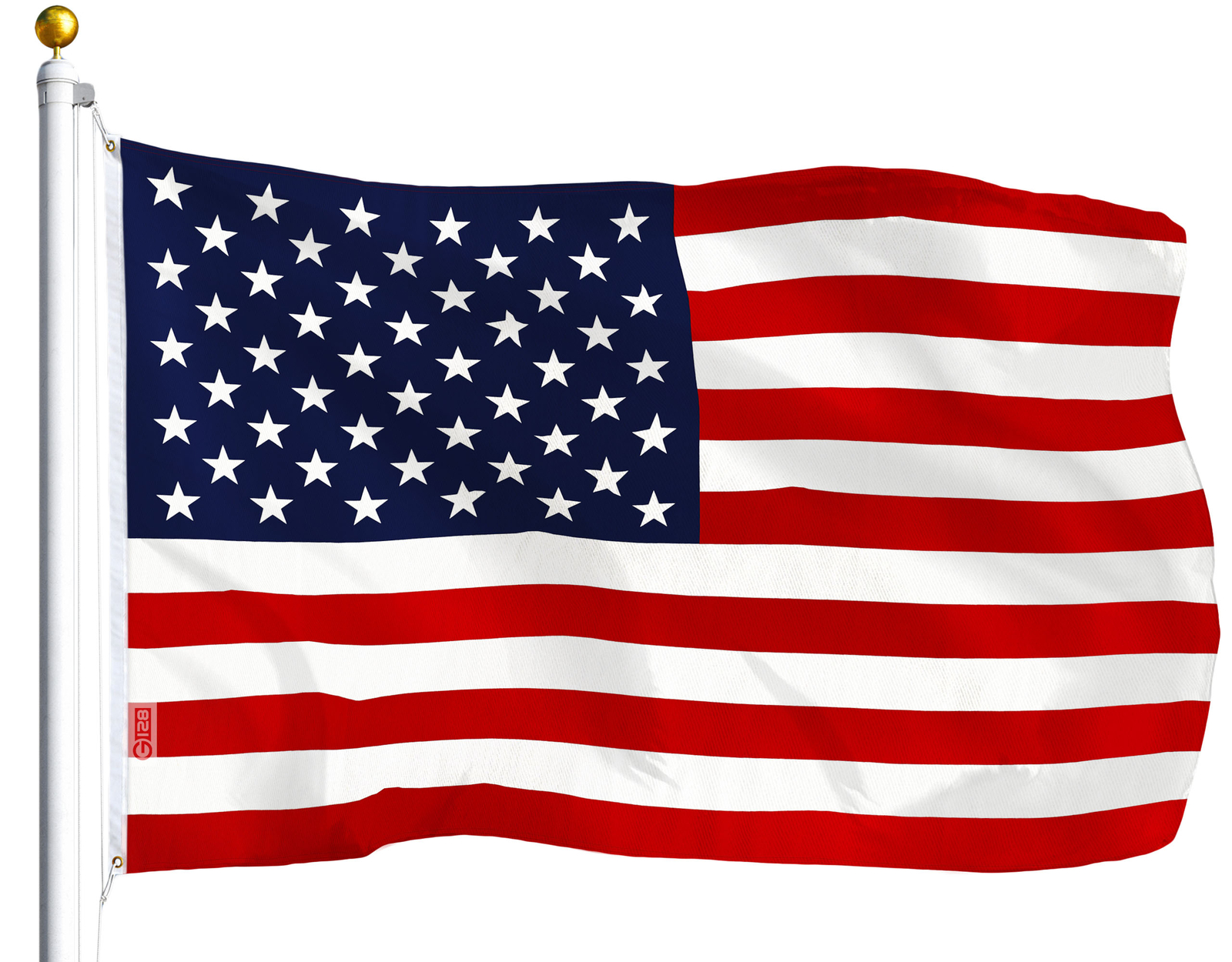 G128- Lightweight American Flag 3x5 ft Polyester Brass Grommets Indoor/Outdoor