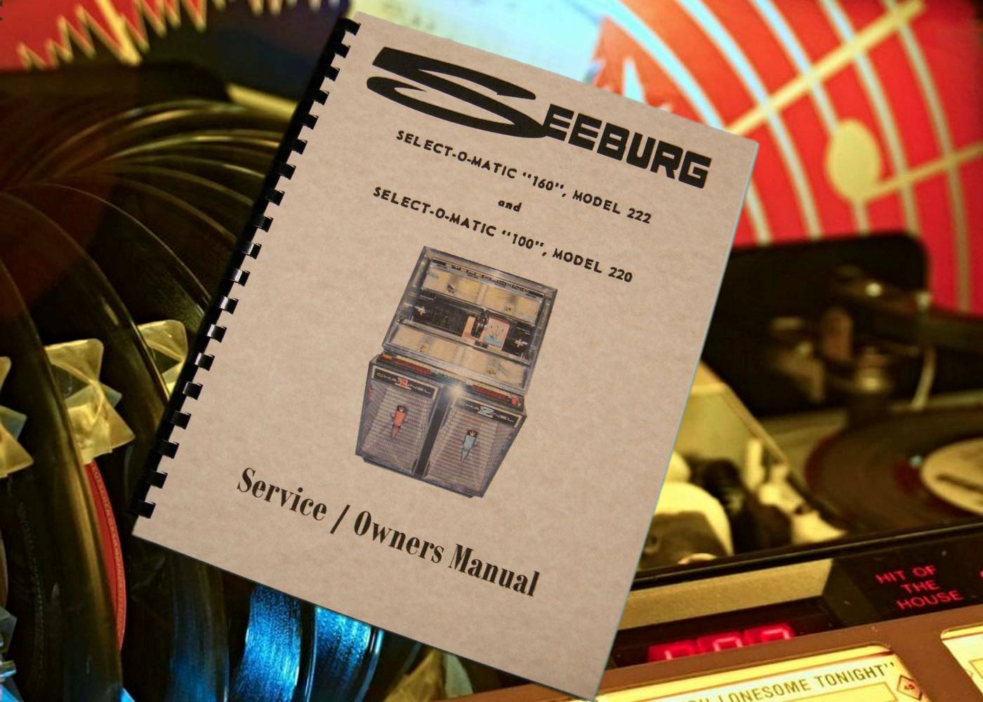 SEEBURG Select-O-Matic Model's 222 ,220 Jukebox Service / Owners MANUAL (174 pg)