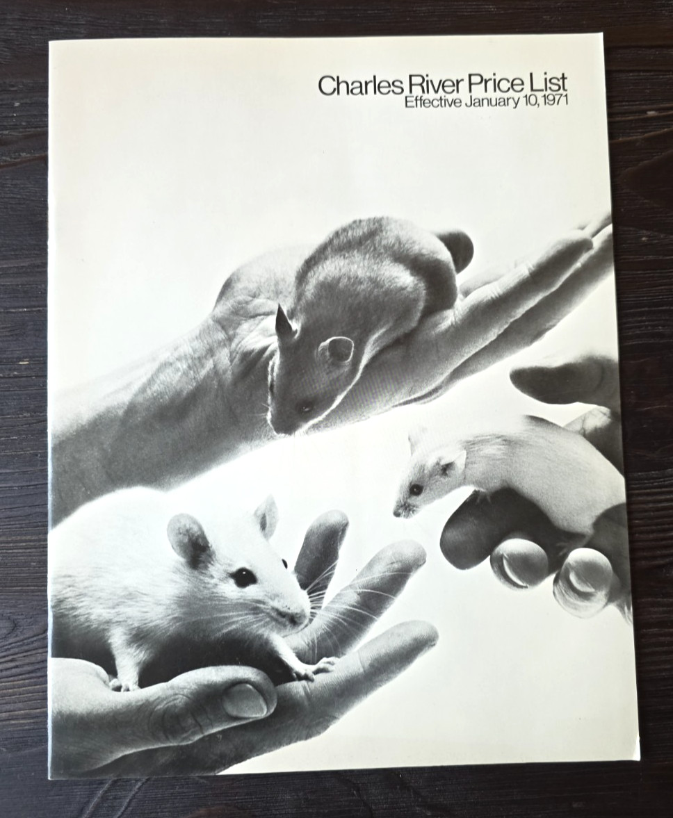 C. 1970s Charles River Labs Breeding Laboratory Price List Jan 10th 1971