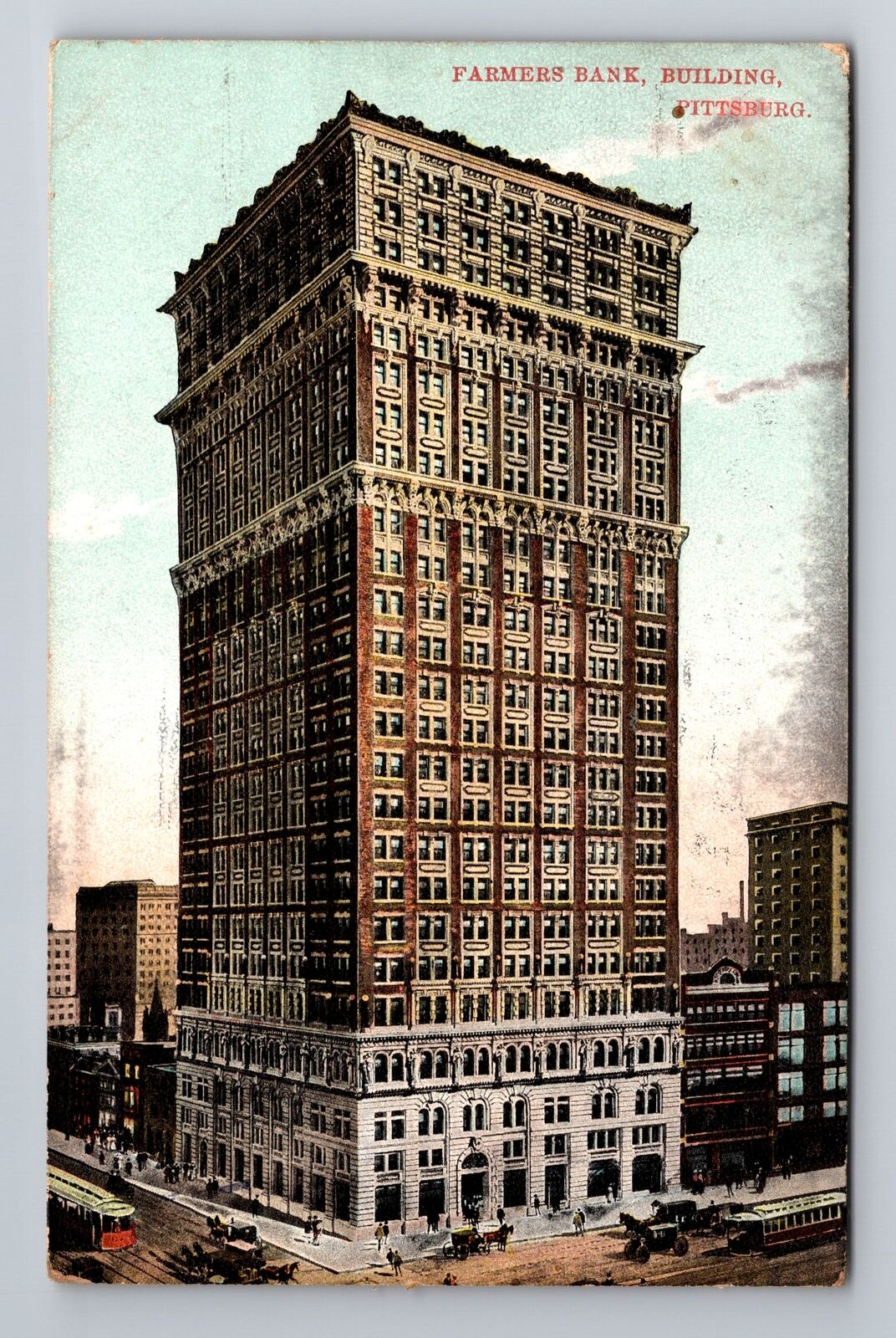 Pittsburgh PA-Pennsylvania, Farmer\'s Bank Building, Vintage c1908 Postcard