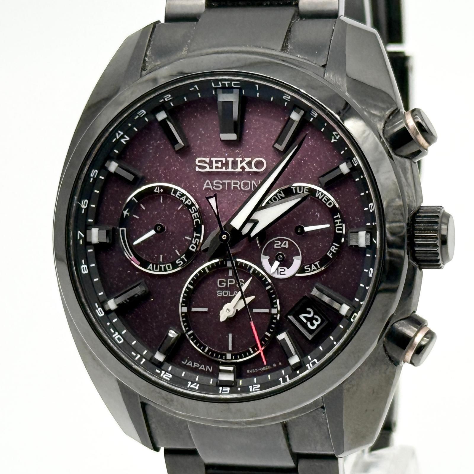 Seiko Astron 140th Anniversary Limited Purple Solar Radio Watch 49.5mm BC