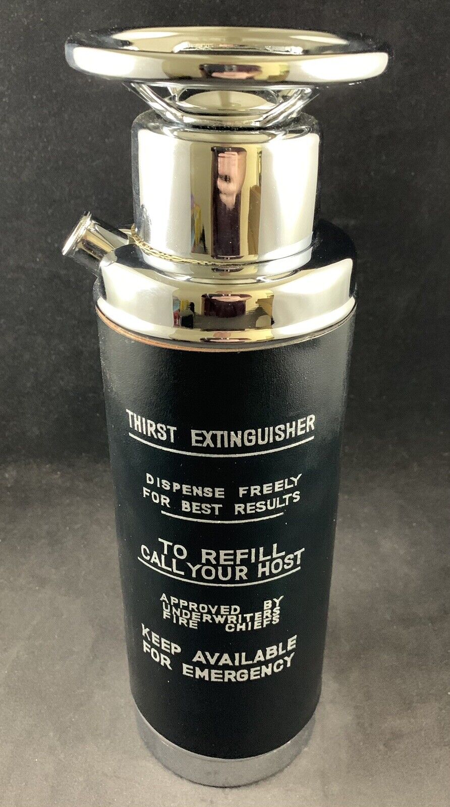 Vintage Thirst Extinguisher Musical Cocktail Shaker