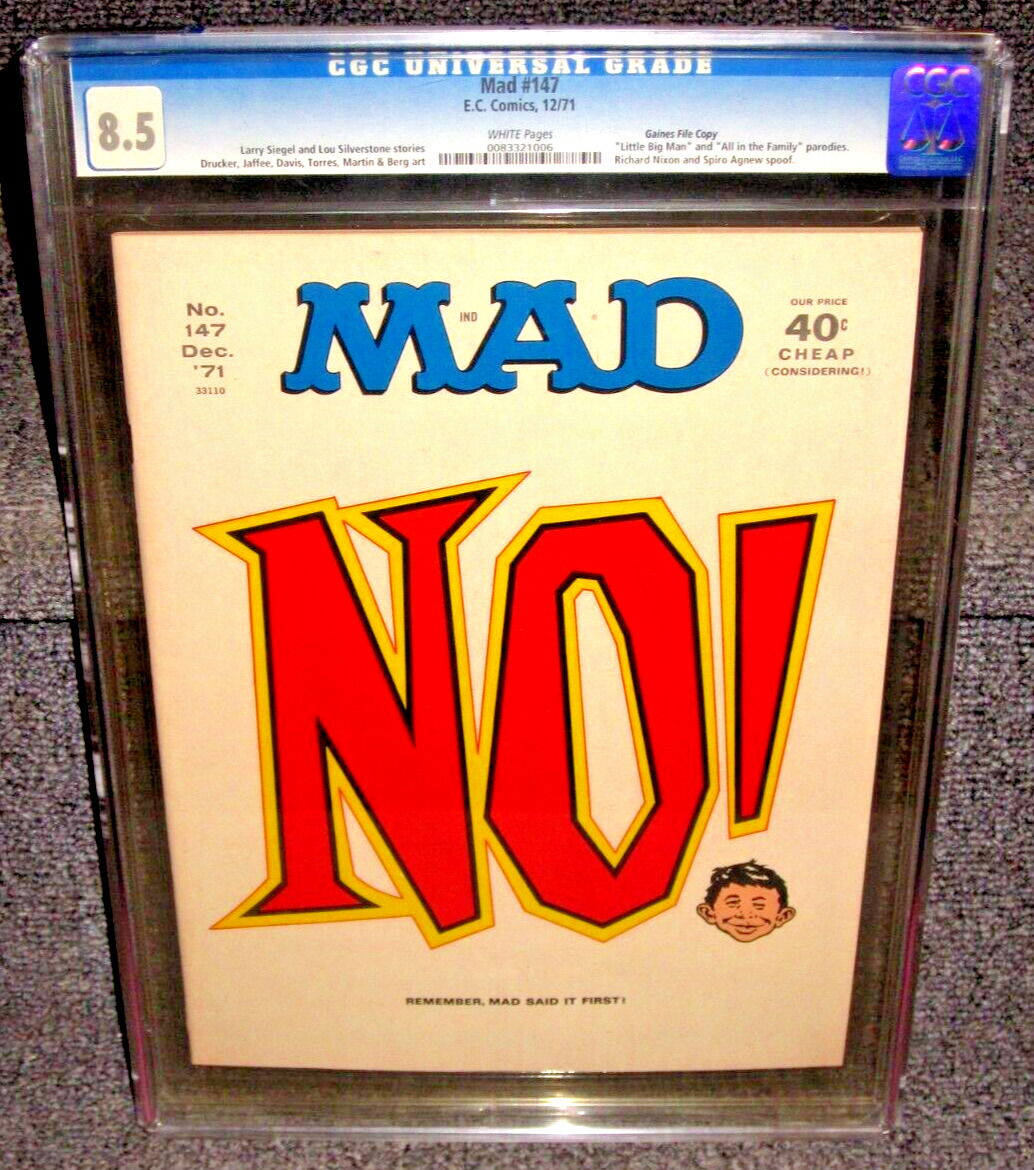 MAD No. 147 Dec. 1971 NO Remember, Mad Said It First Gaines File Copy CGC 8.5