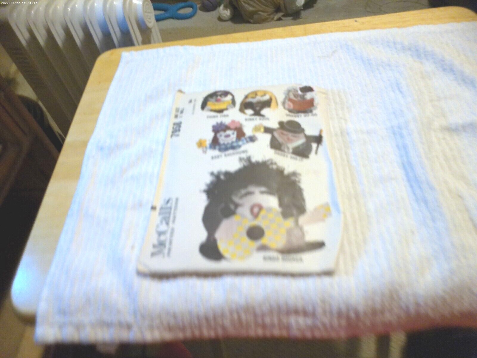 McCall's Pattern 7958 WAY-OUT WITH ITS Stuffed People Pets