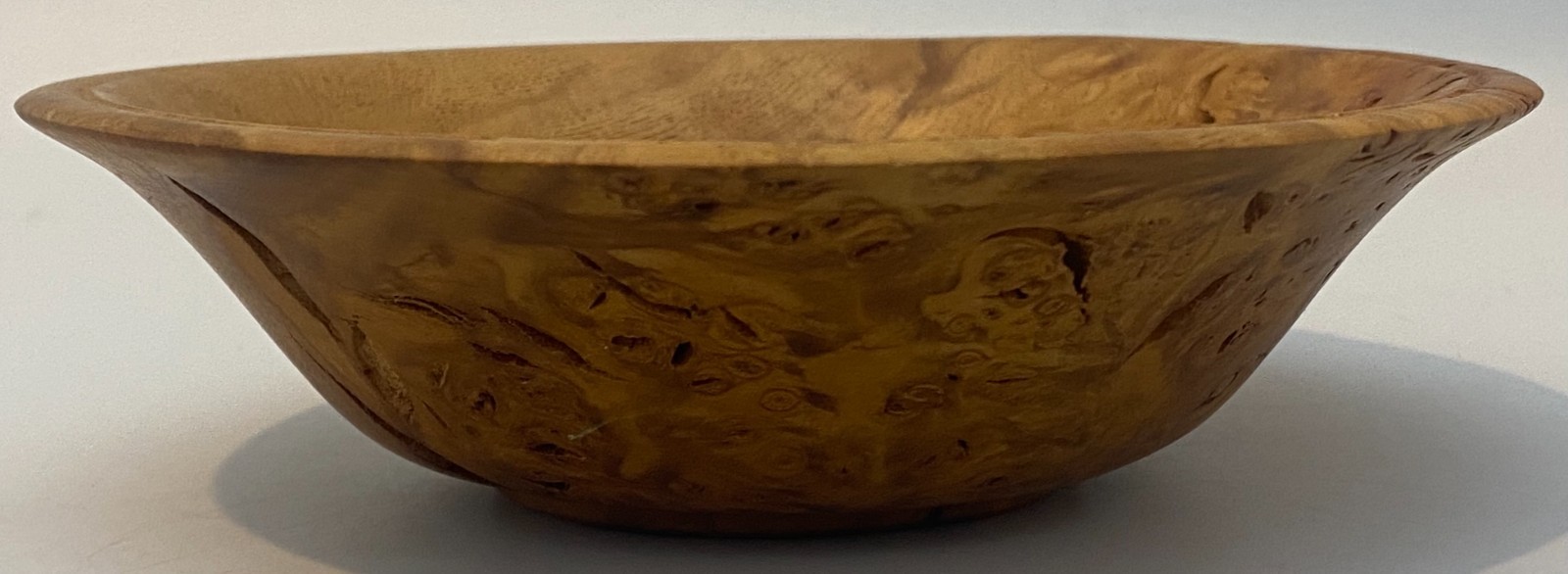 RARE Signed Pepper New Zealand Hand Turned Burl Wood Bowl Feather Light 6\